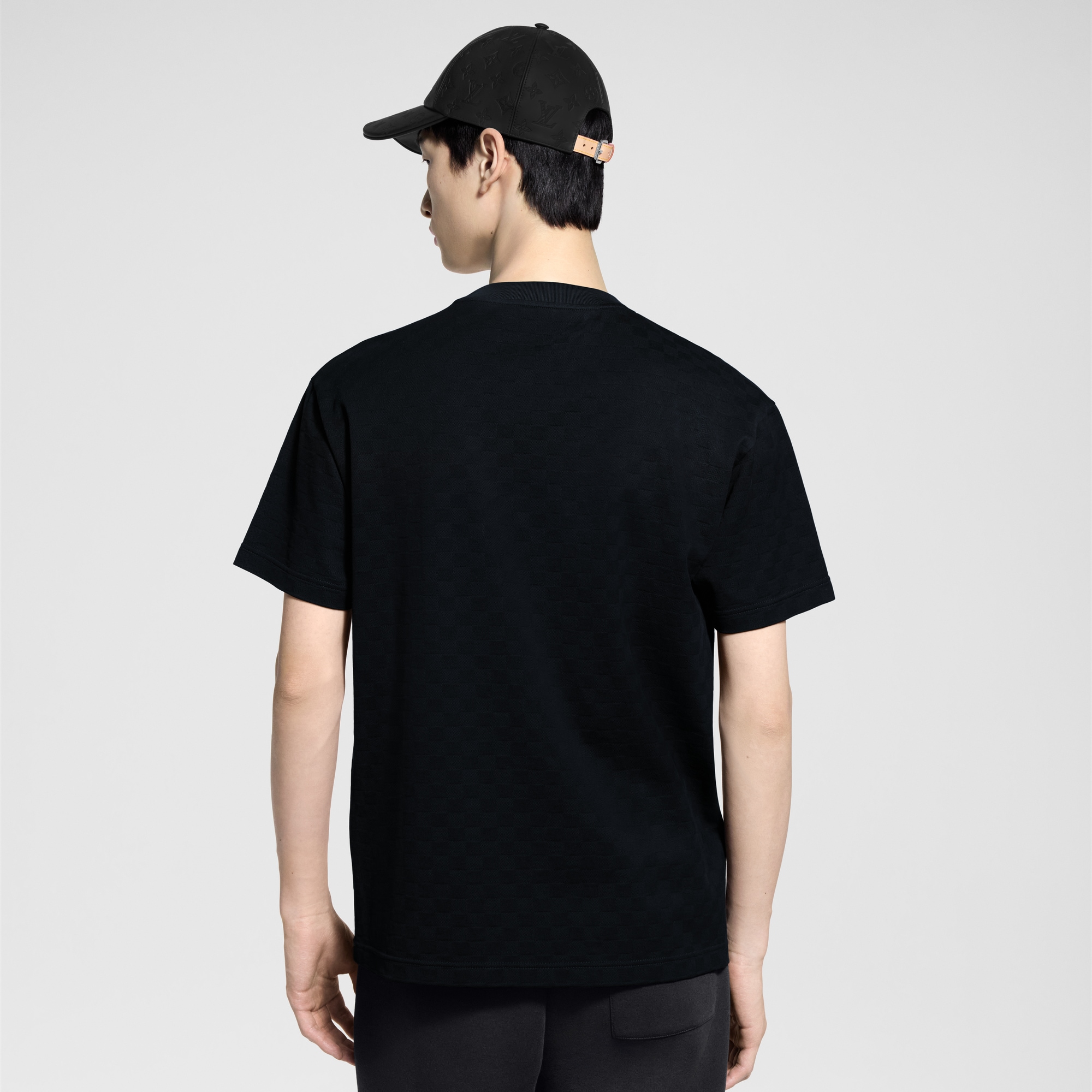 VUITTON Tシャツ Men's LOUIS VUITTON FW21 Logo Printing Short Sleeve Black 1A9GPA